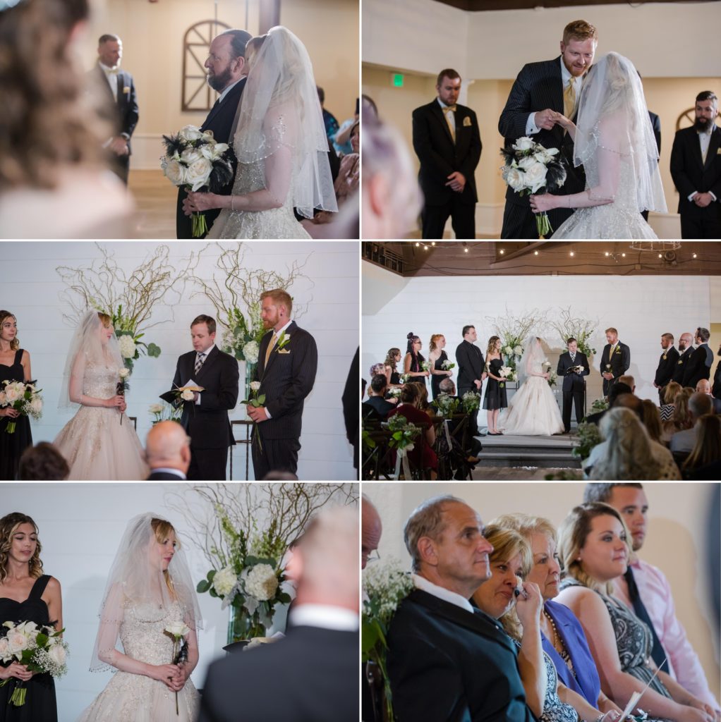 Colorado couple gets married at indoor wedding ceremony