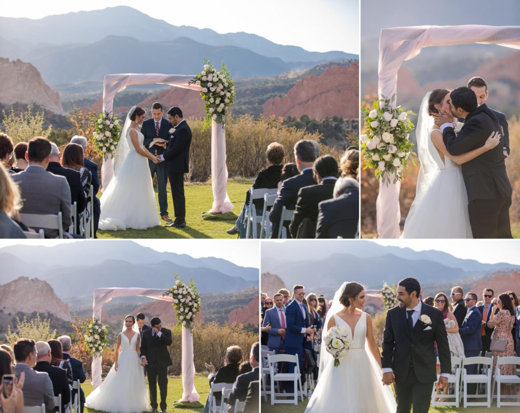 autumn Colorado wedding ceremony