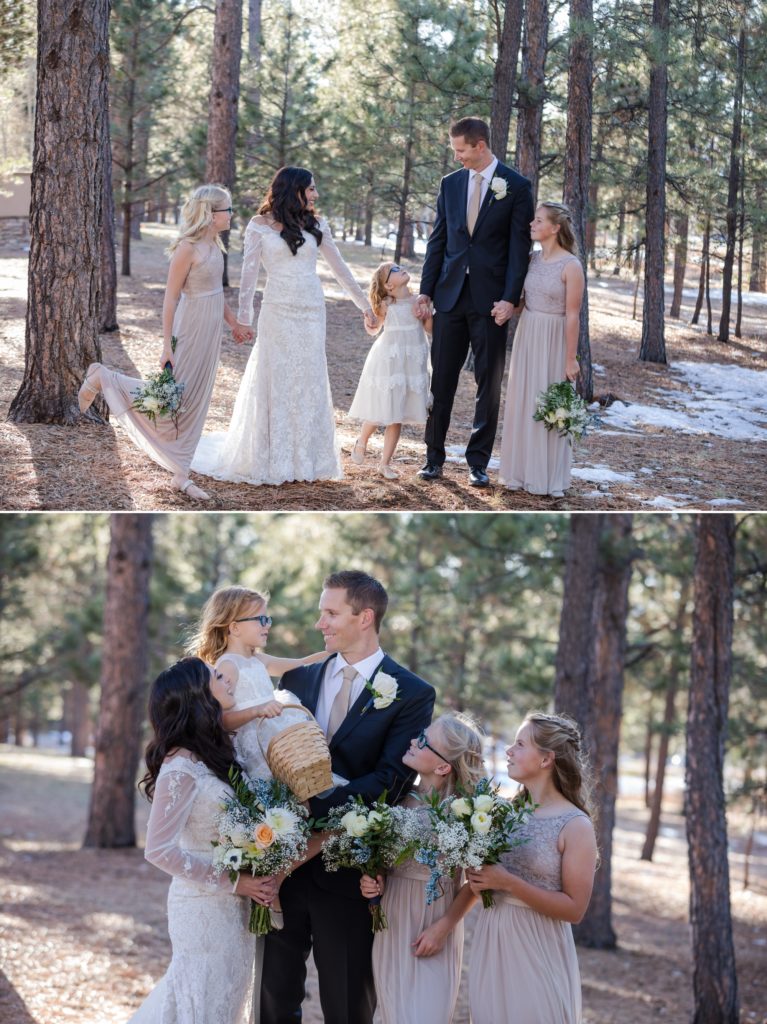 newly blended family at Colorado Springs wedding