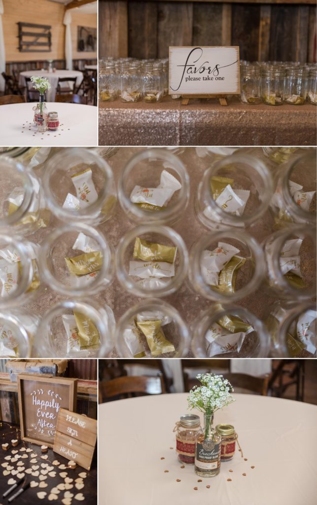 party favors at country wedding