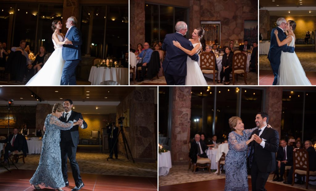 couple has parent dances at Garden of the Gods wedding reception
