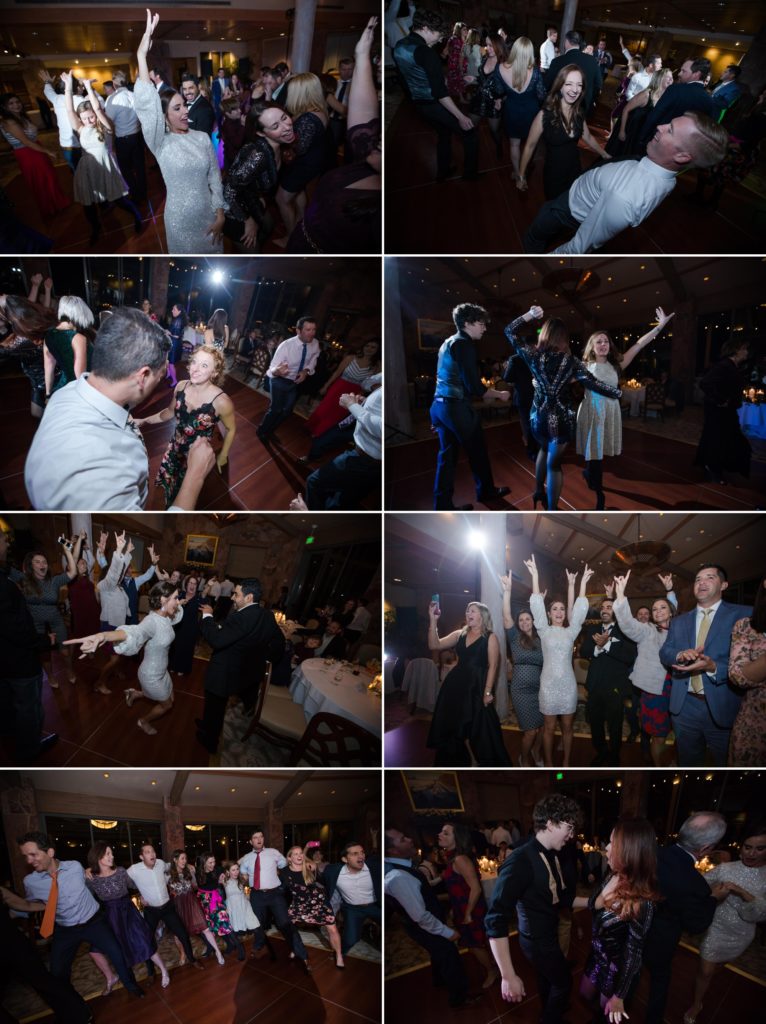 guests dance at Colorado Springs wedding reception