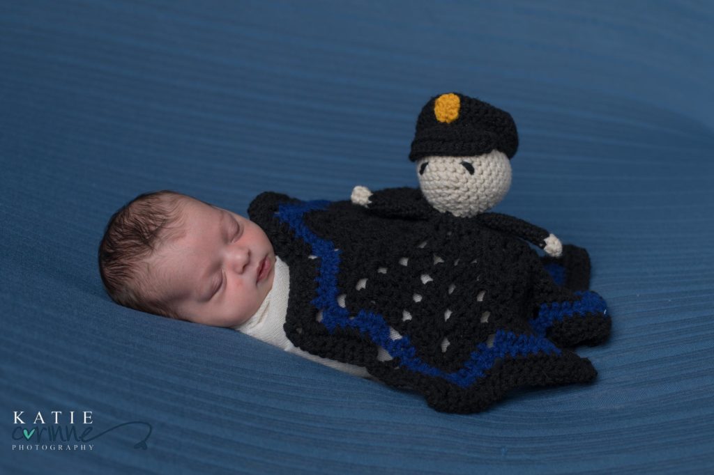 police themed newborn photography