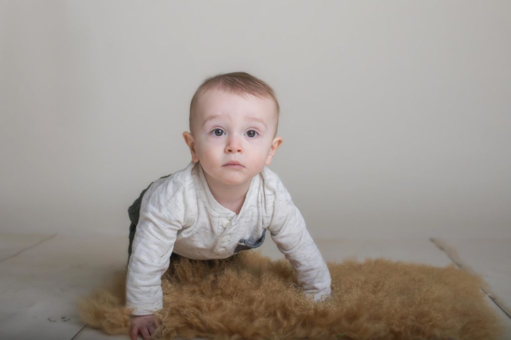 Colorado baby photographed in photo studio