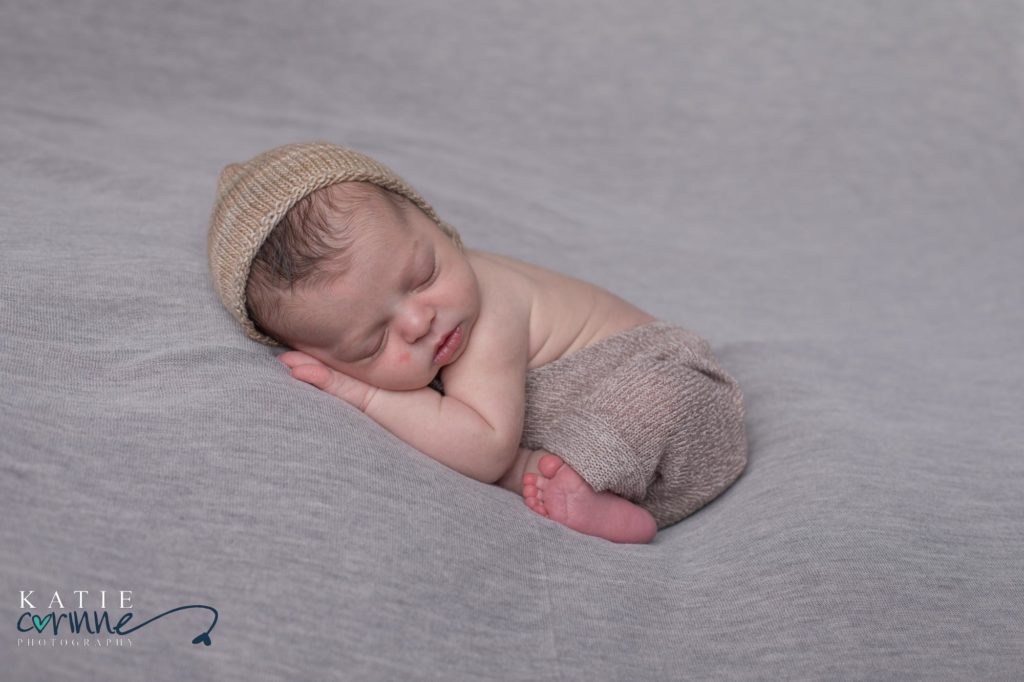 newborn baby in photo studio