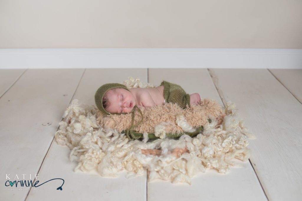 newborn baby in Colorado photo studio