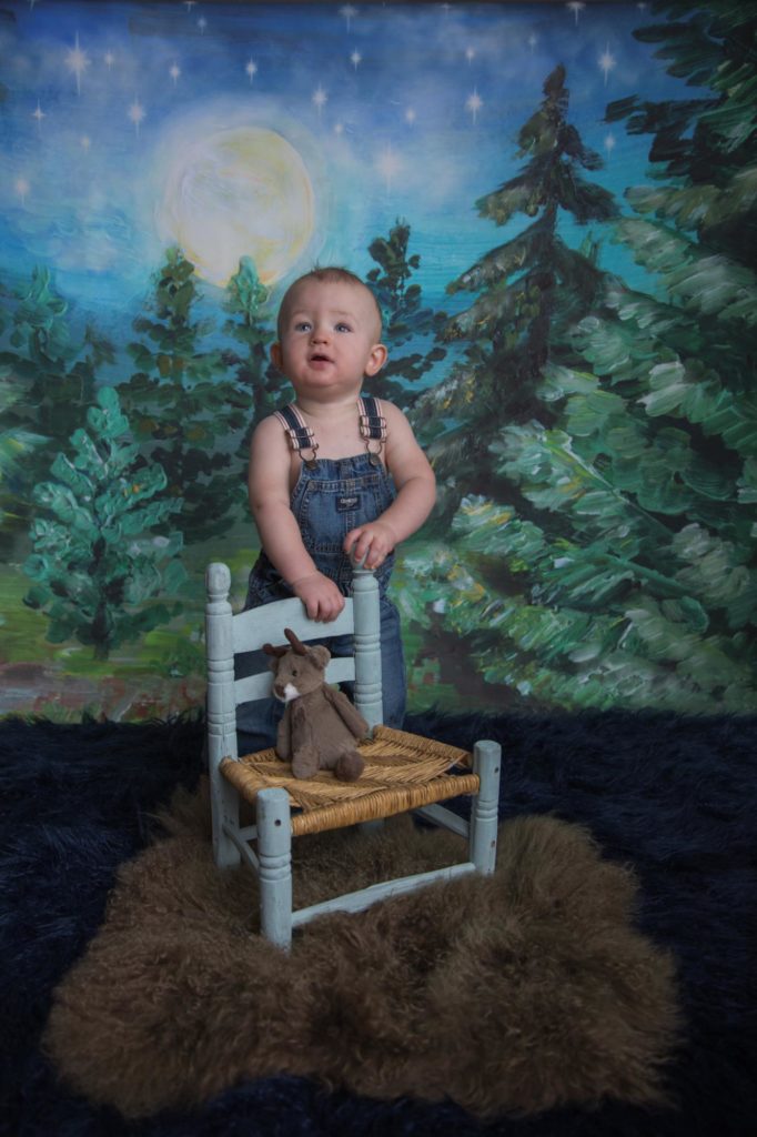 one year old in Colorado studio