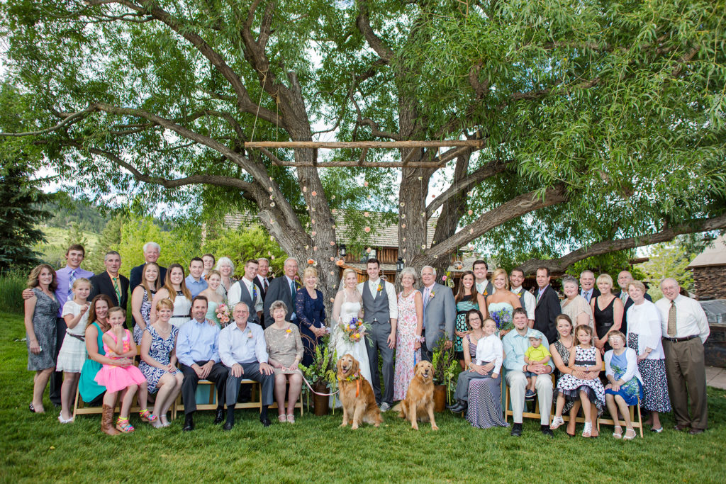 no social distancing for wedding family photos