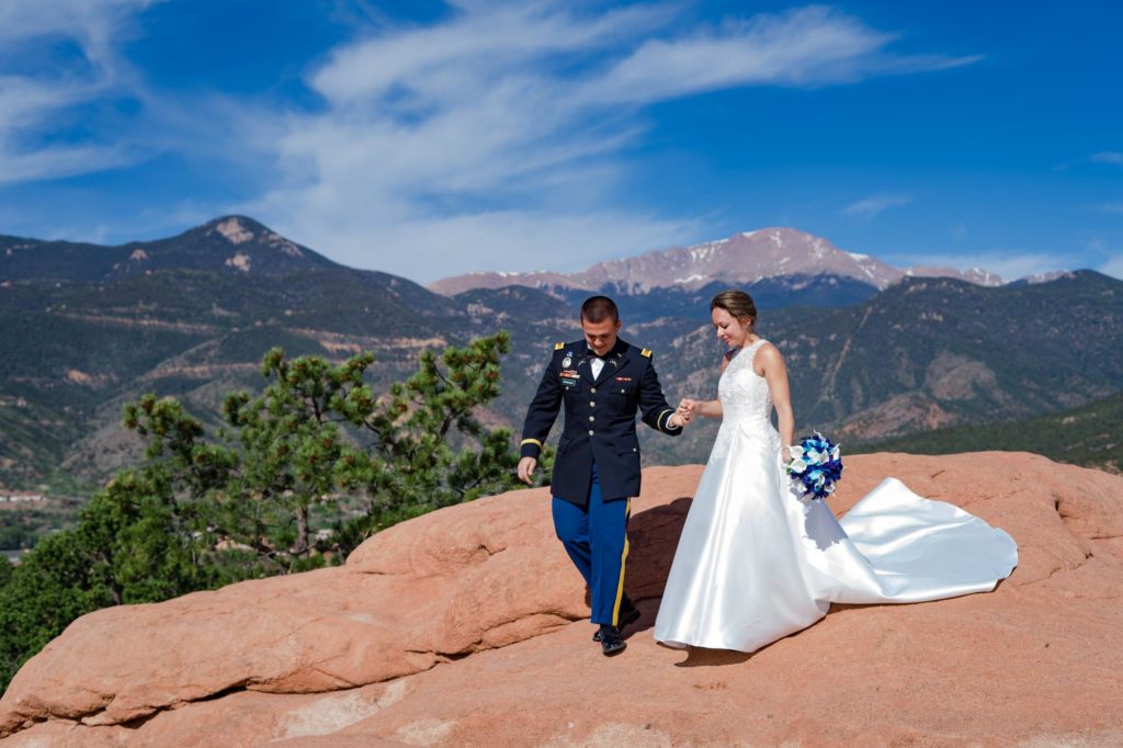 military quarantine partners elope in Colorado