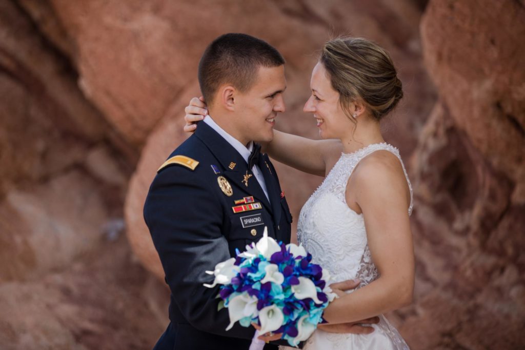 military quarantine partners elope in the Rocky Mountains