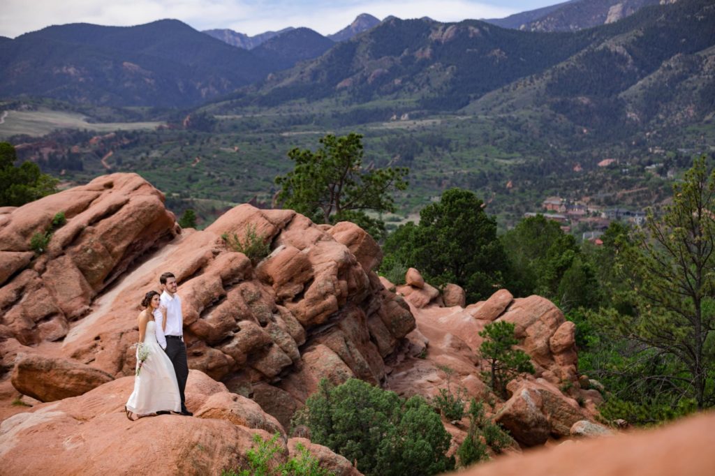 newlywed portraits in the Rocky Mountains