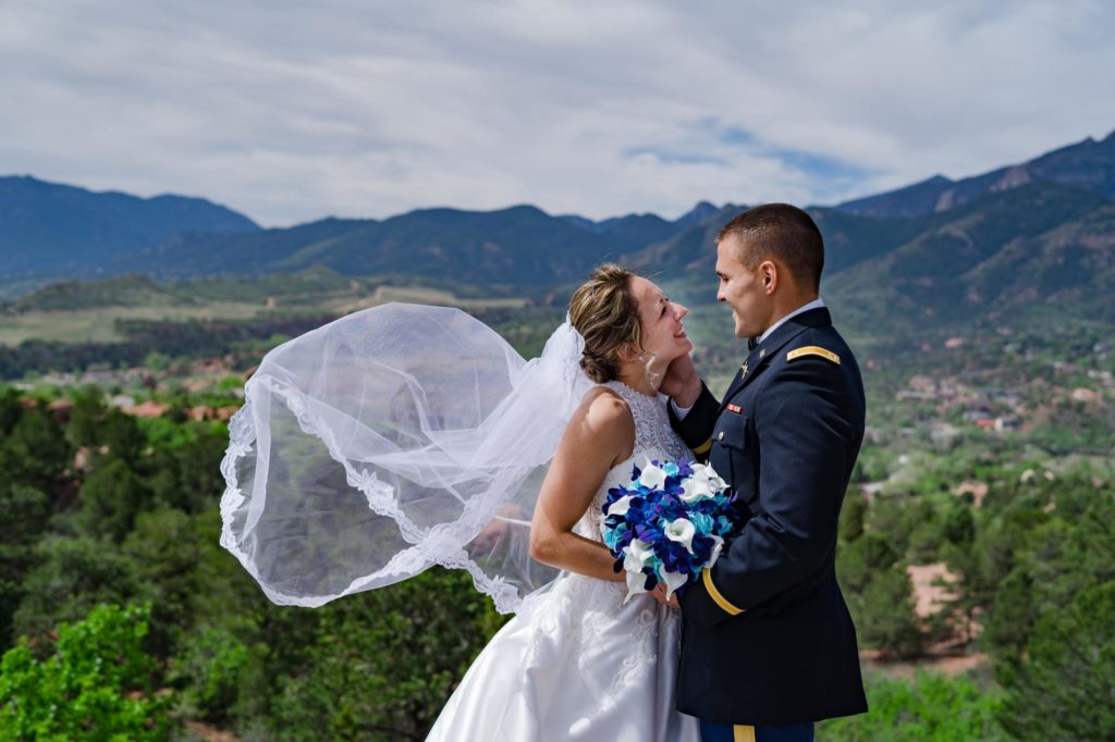 military groom married quarantine partner in Rocky Mountains