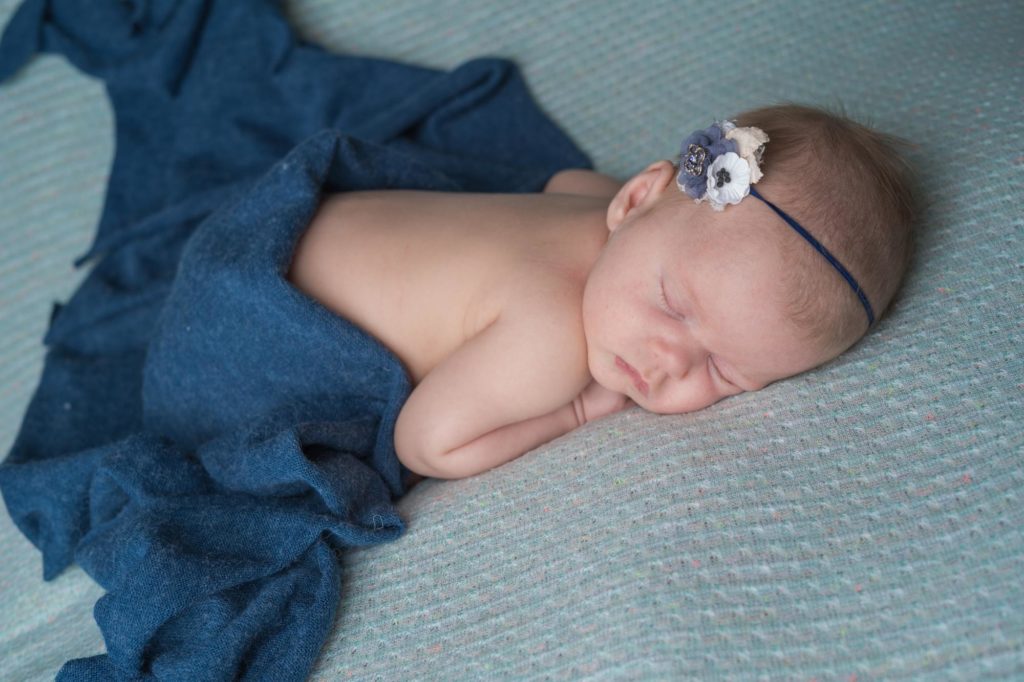 Colorado newborn girl photographed with COVID precautions