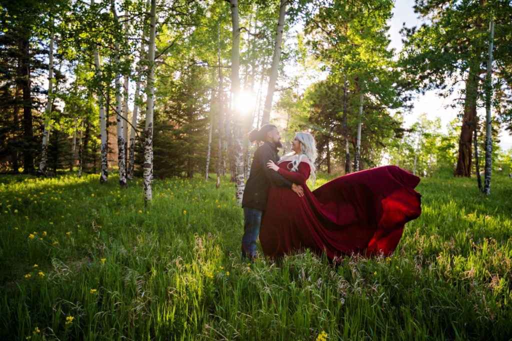 colorado couple at mountain engagement session