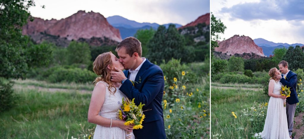 couple elopes at Garden of the Gods