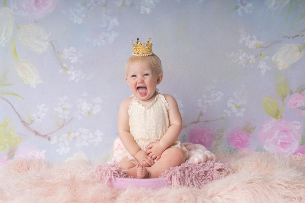 Colorado princess poses for baby girl birthday photos