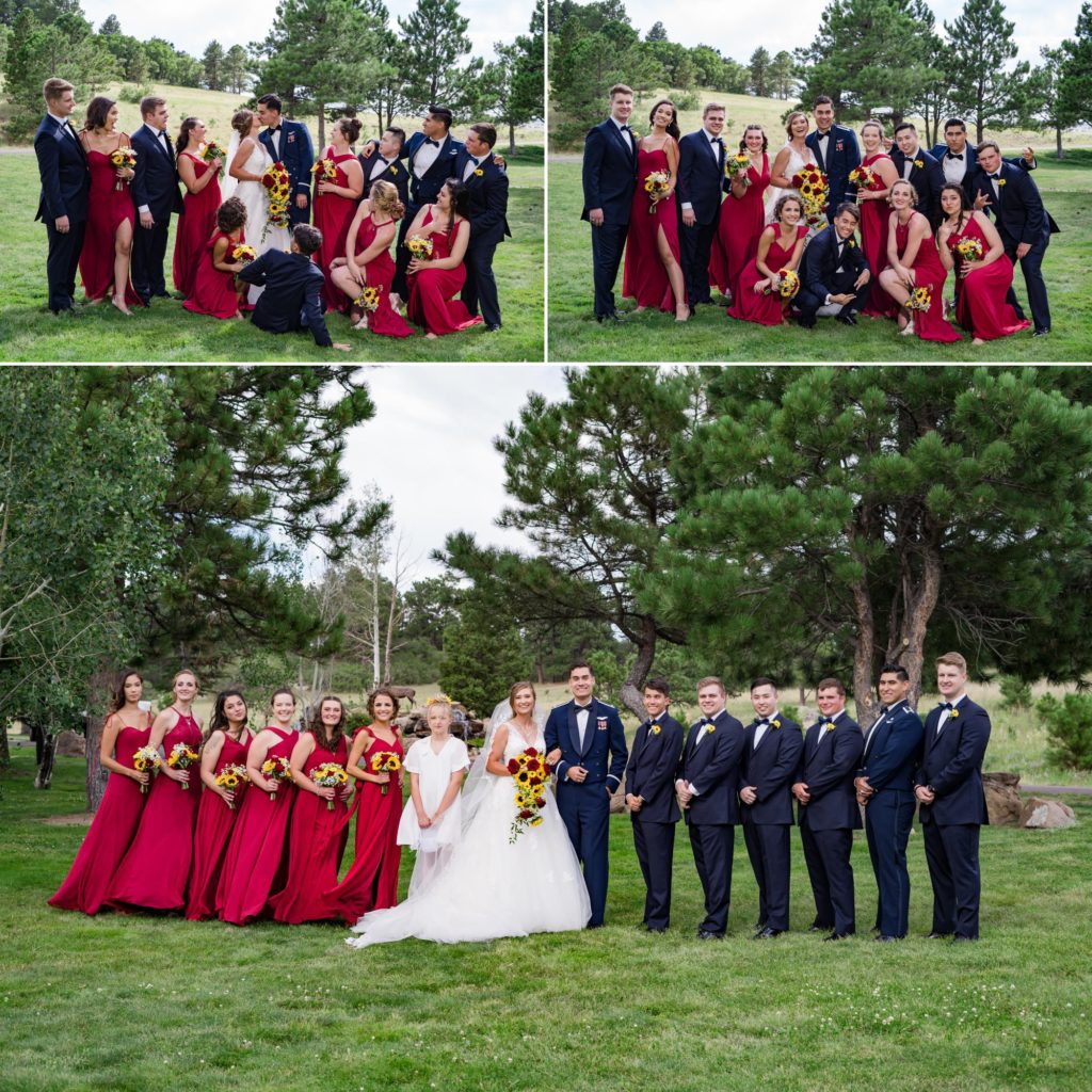 wedding party in Larkspur Colorado