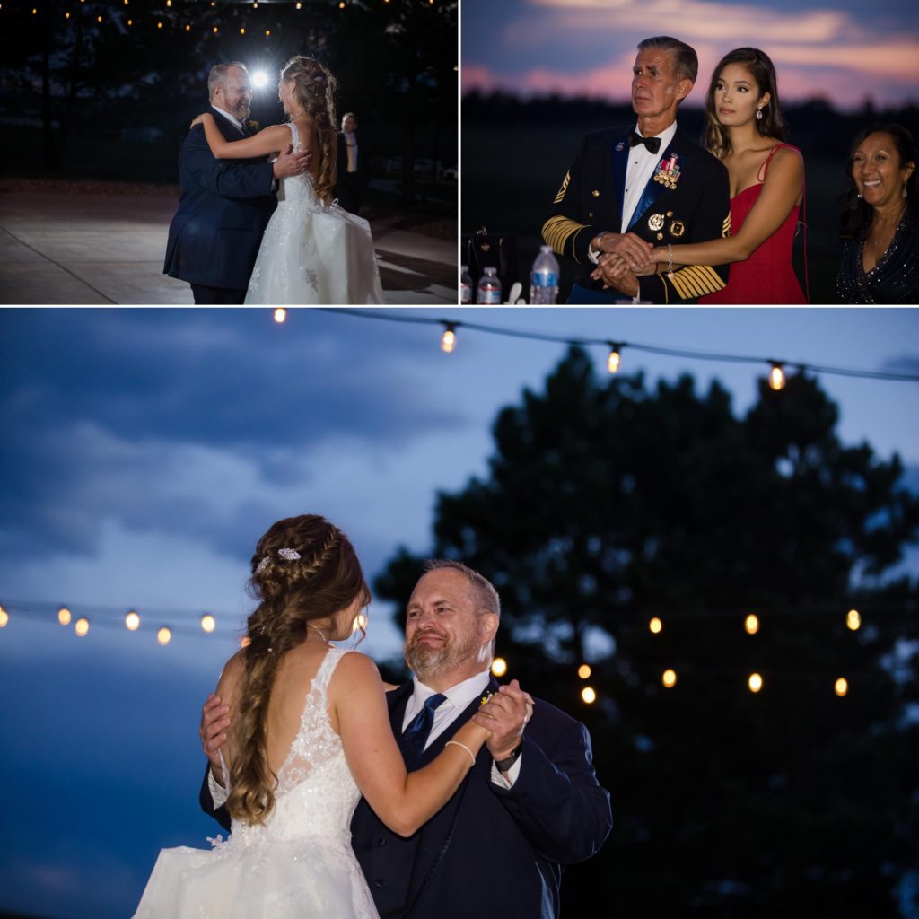 father and daughter dance at Flying Horse Ranch