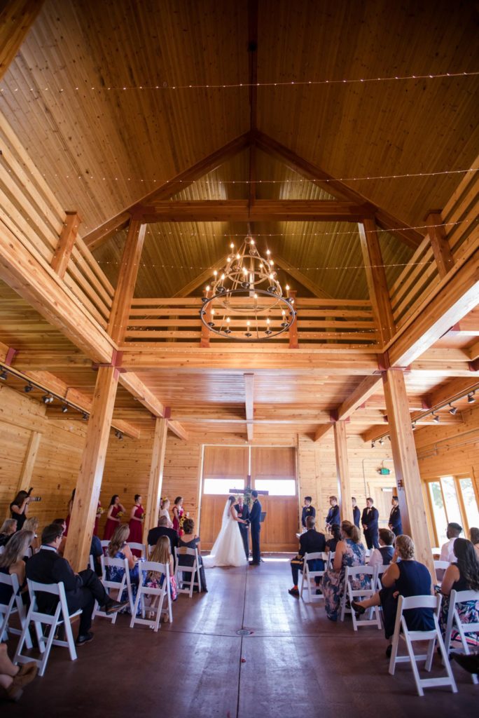 Colorado couple gets married in wood barn