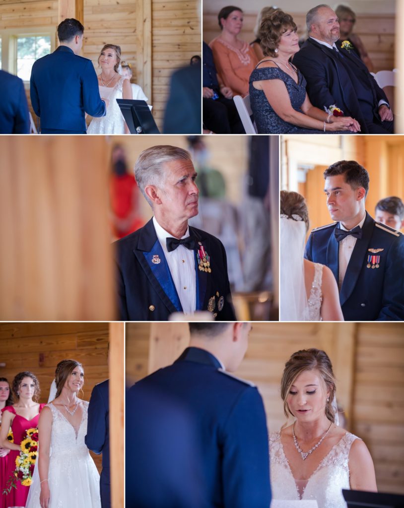 Colorado bride and groom exchange vows
