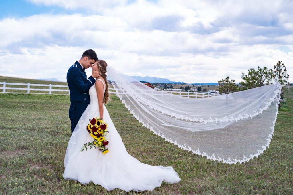 Colorado bride and groom at Flying Horse Ranch