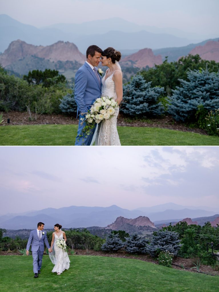 Colorado newlyweds take portraits at small Jewish wedding