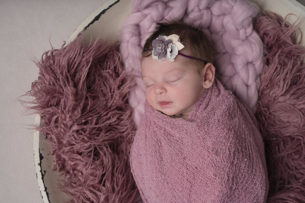 Colorado baby girl posed in Photo studio