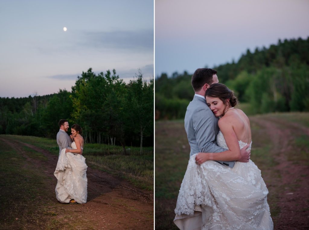 Colorado newlyweds dance under the full moon
