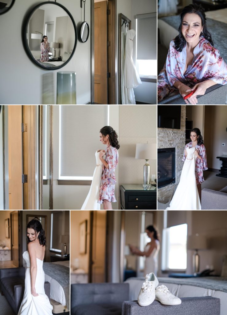 Colorado bride gets ready at Garden of the Gods Resort