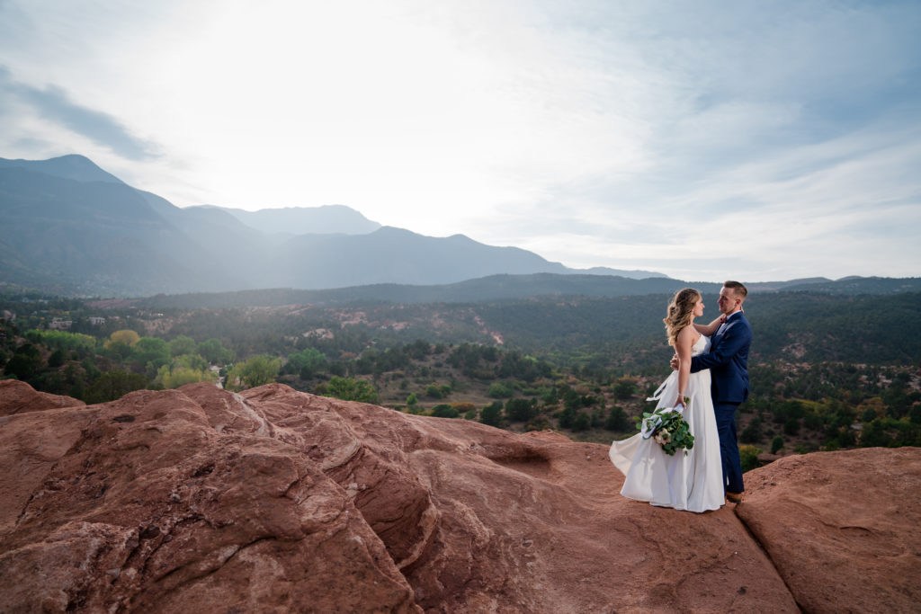 Newlyweds at Colorado park