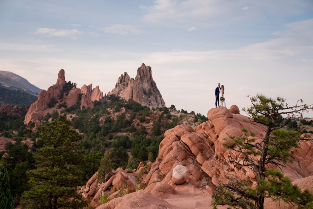 Colorado bride and groom at Christian elopement
