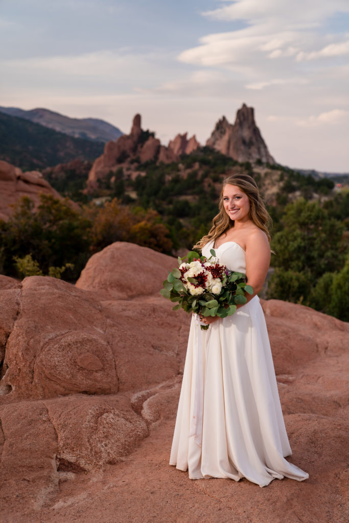 Colorado bride at Garden of the gods
