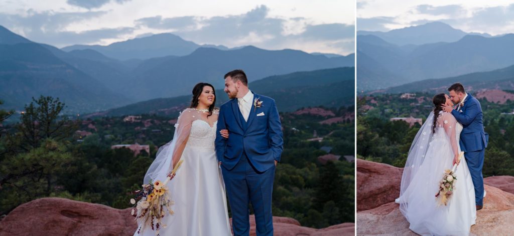 Bride and groom at Colorado elopement