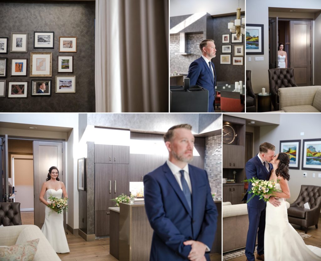first look at Colorado Springs elopement