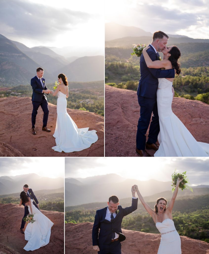 Colorado Springs couple gets married at sunset