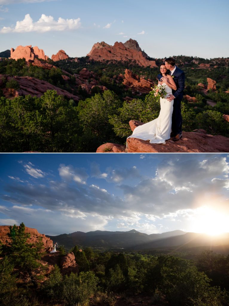 Colorado Springs newlyweds at Garden of the Gods