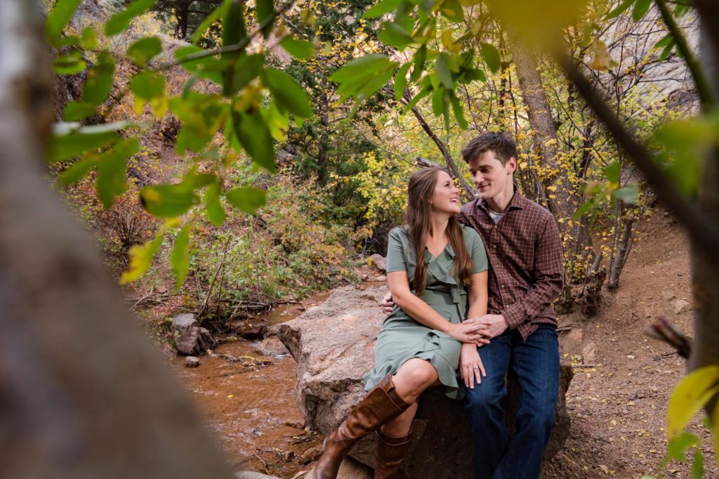 Colorado couple at Cheyenne Canon Engagement session