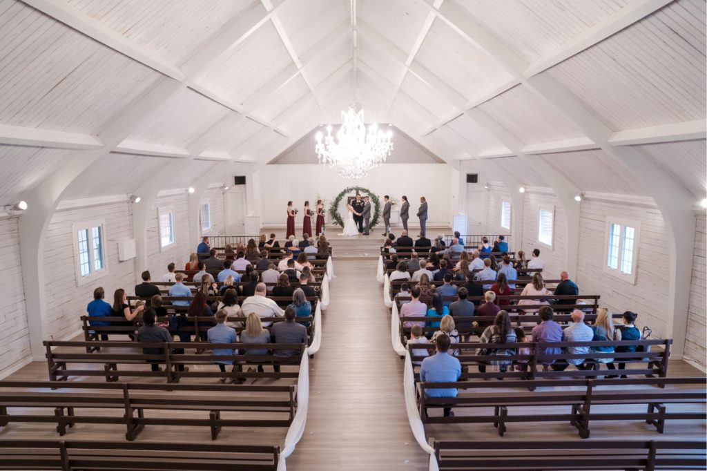 Christian wedding in wedding chapel