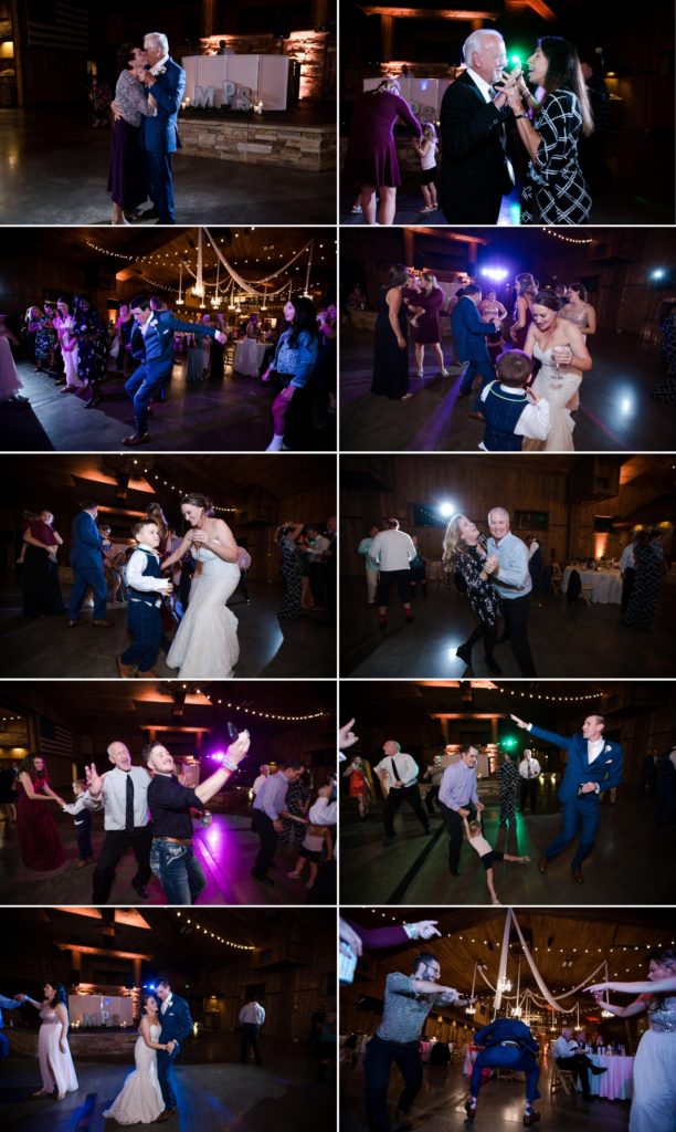 guests dance at Colorado wedding reception