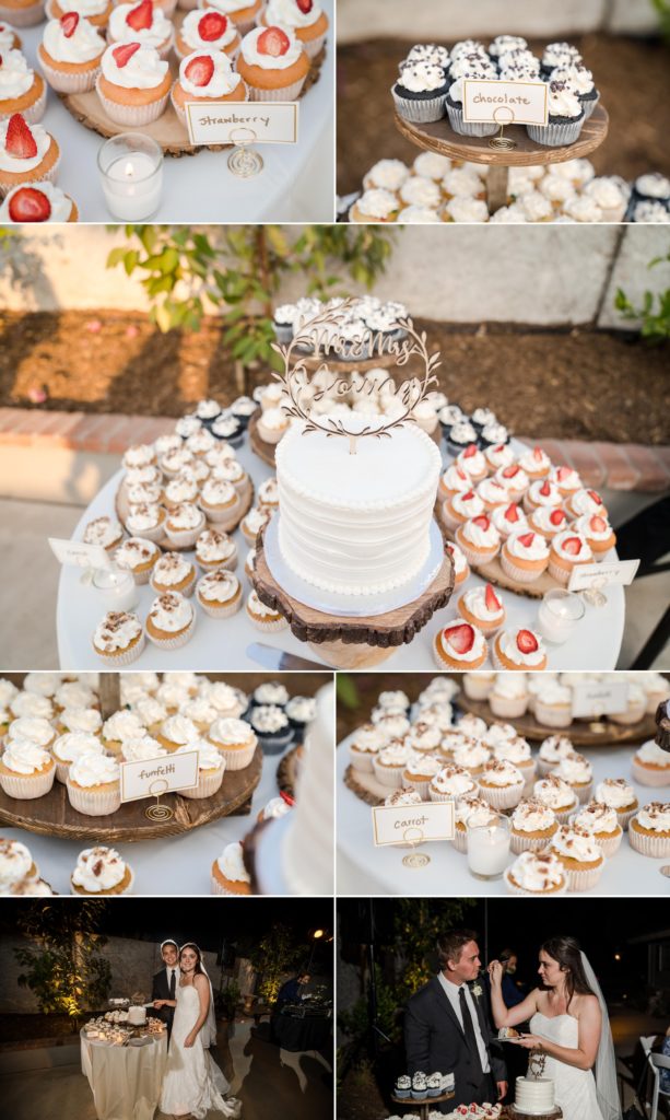 dessert at destination wedding in California