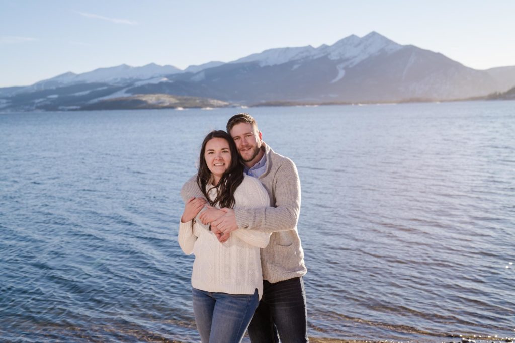 Colorado Springs couple poses for winter engagement photos