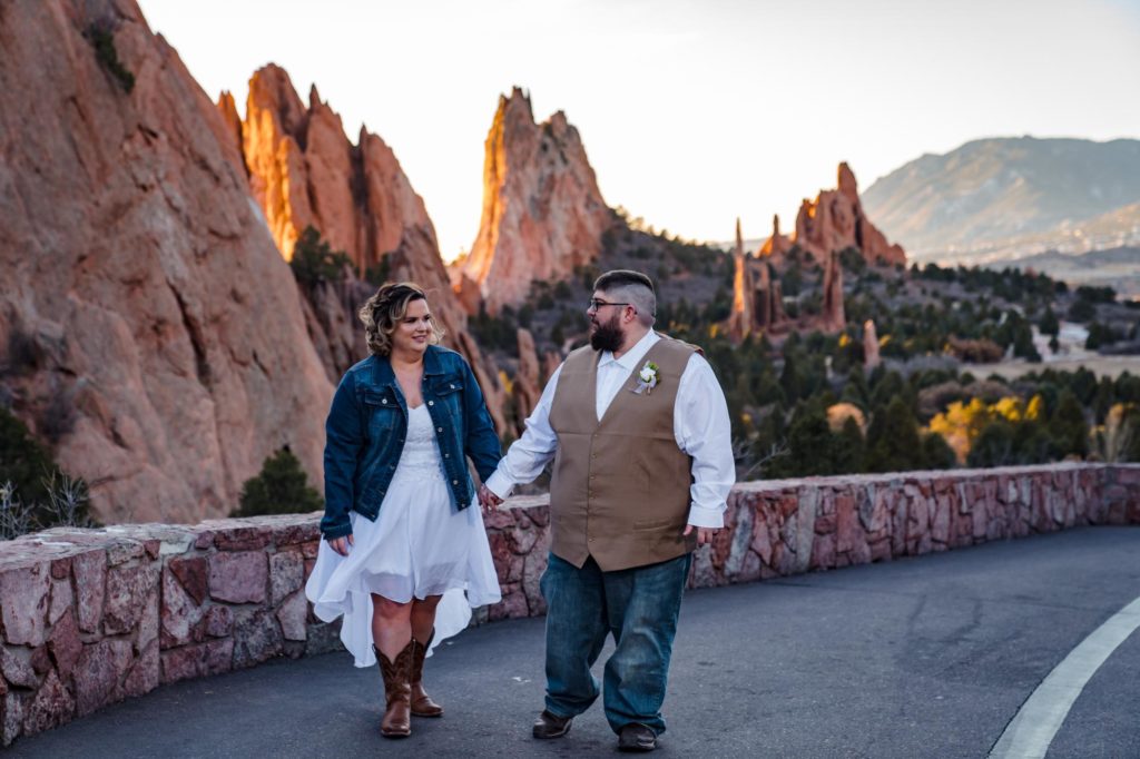 bride and groom elope with best Colorado elopement vendors