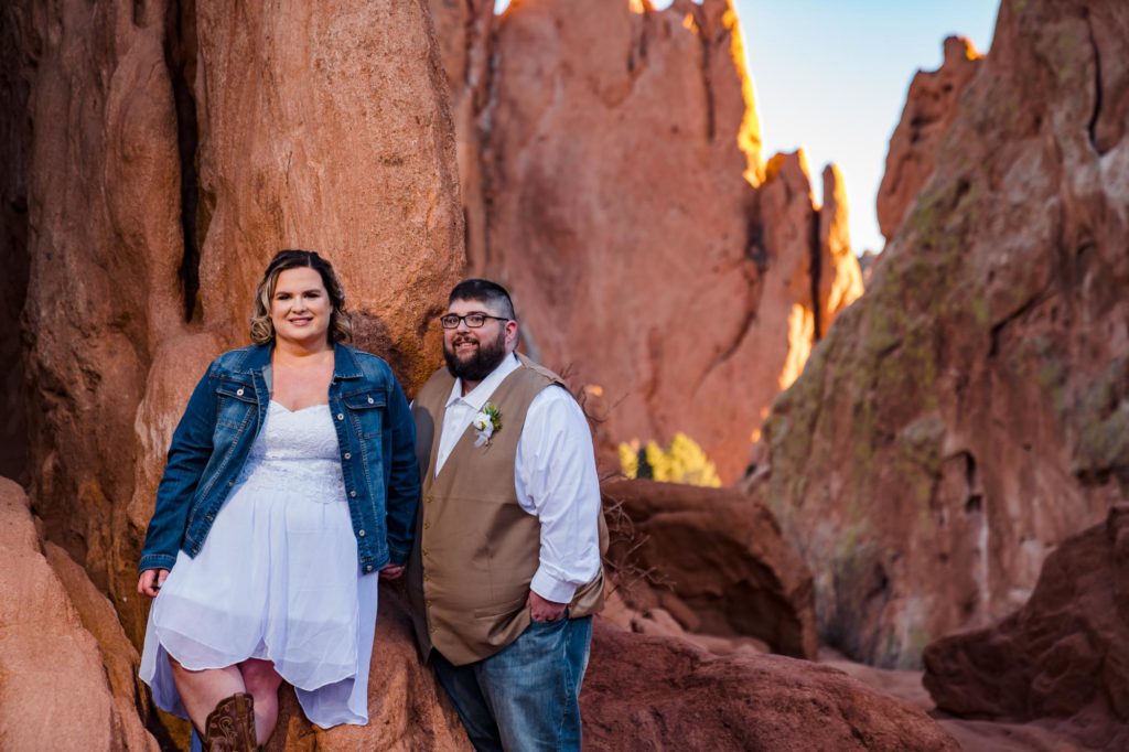 Colorado couple at fall elopement