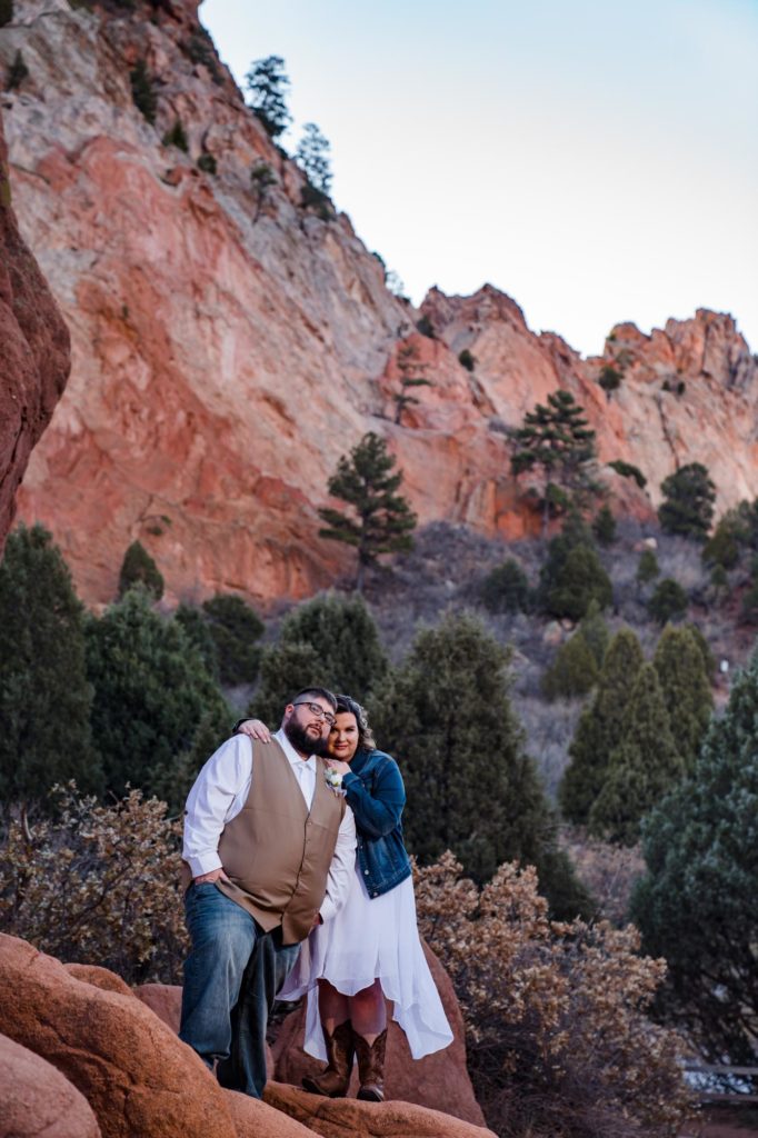Couple at Colorado Springs elopement