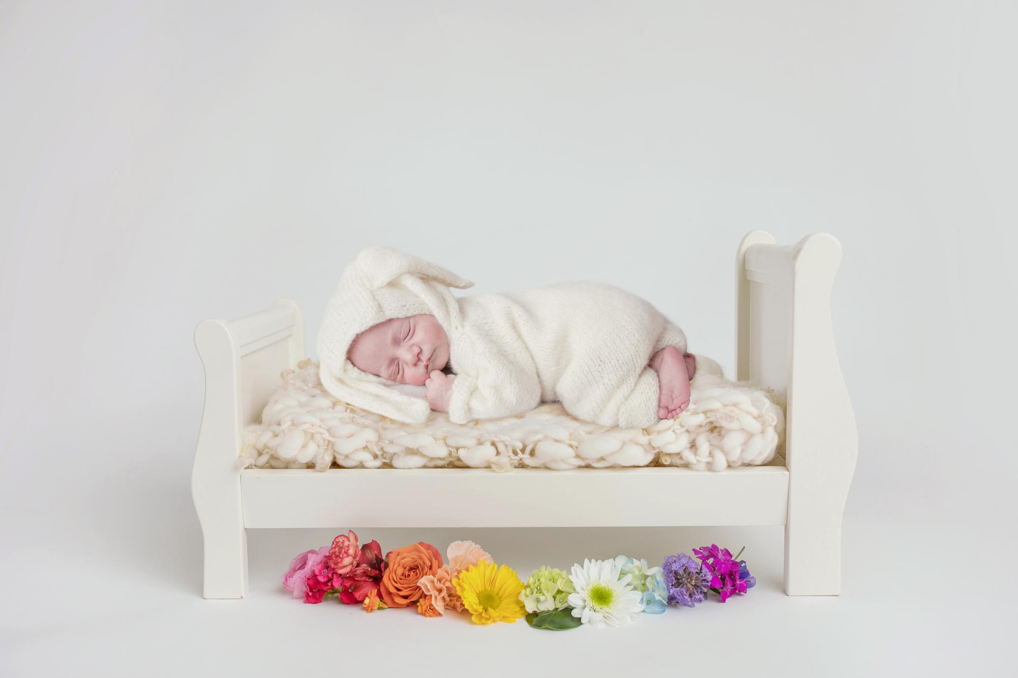 rainbow baby image by best colorado springs newborn photographer