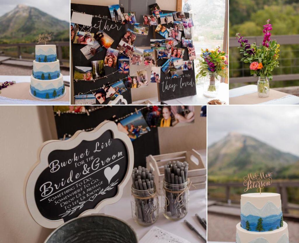 wedding reception details photographed by Colorado Mountain Wedding Photographer