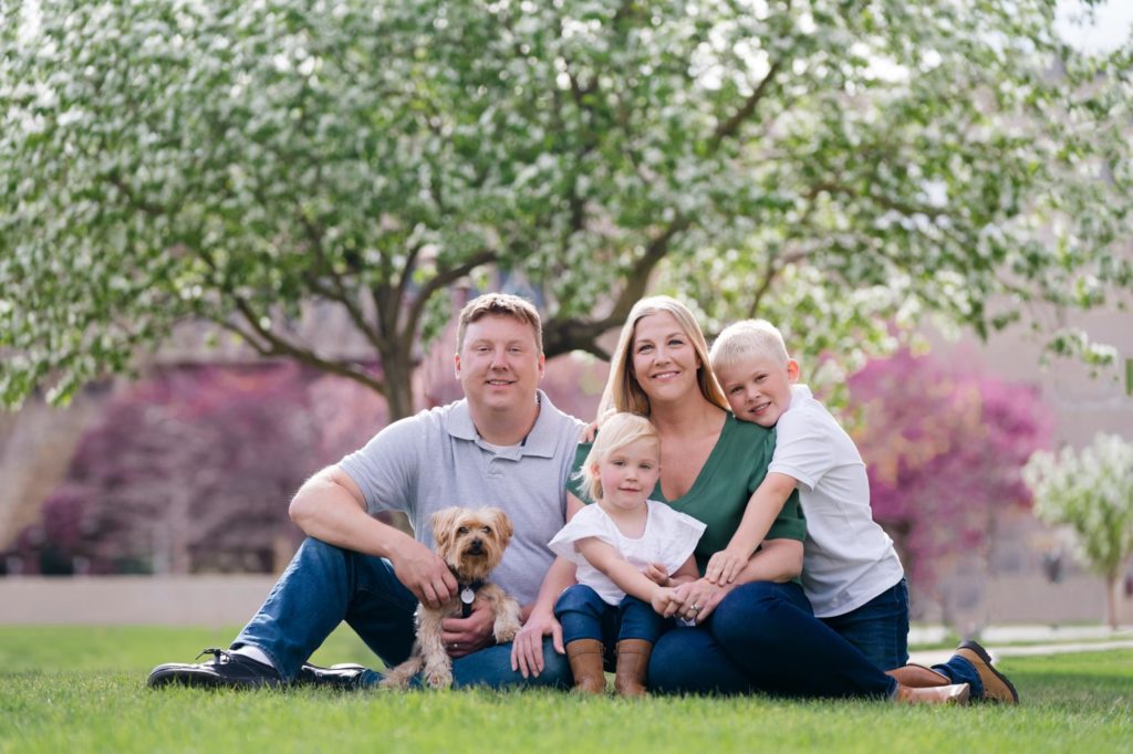 Family portraits at Colorado park