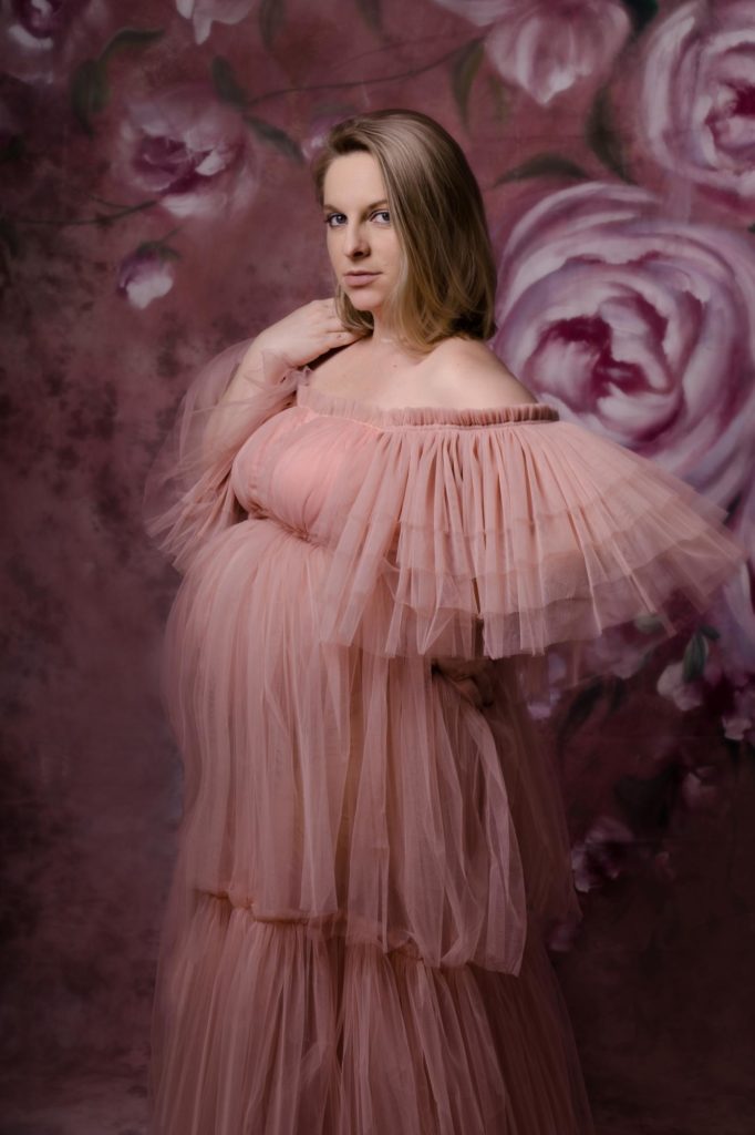 mother at Colorado Springs studio maternity portraits