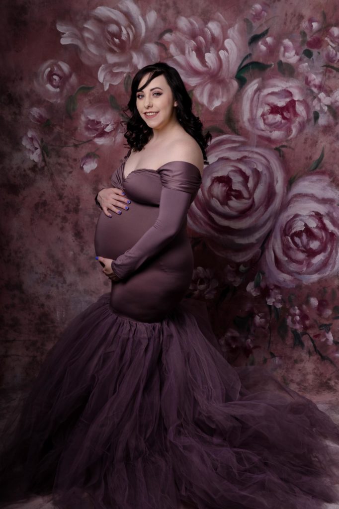 Pregnant woman at Colorado Springs portrait studio