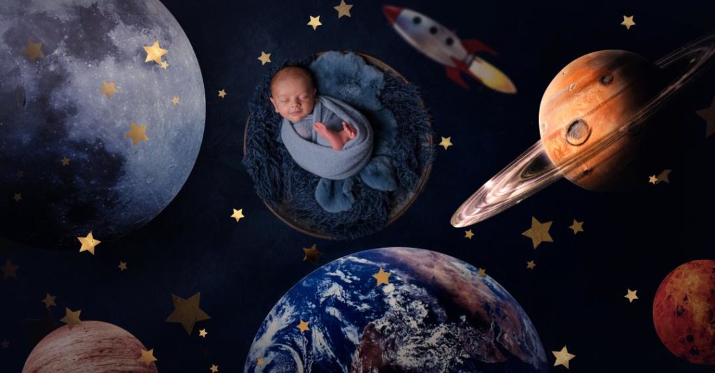 space themed newborn photographer